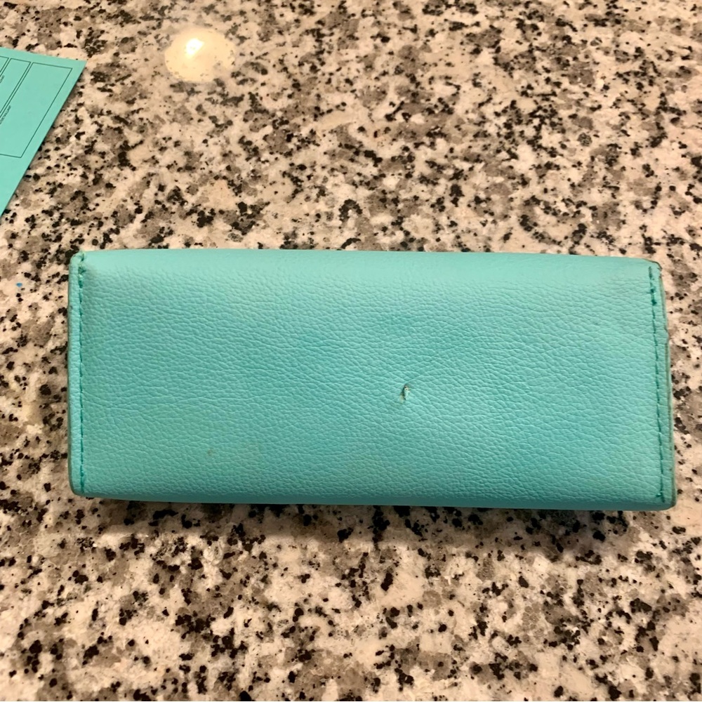 Tiffany & Co. Authentic Blue Leather Eyewear Glasses Sunglasses Case - Picture 4 of 5